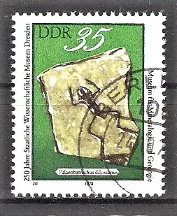 Briefmarke DDR Mi.Nr. 2373 o 250 Jahre Staatliche Wissenschaftliche Museen Dresden 1978 / Fossiler Froschlurch