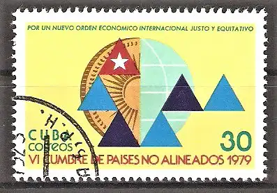 Briefmarke Cuba Mi.Nr. 2393 o Gipfelkonferenz der blockfreien Staaten in Havanna 1979