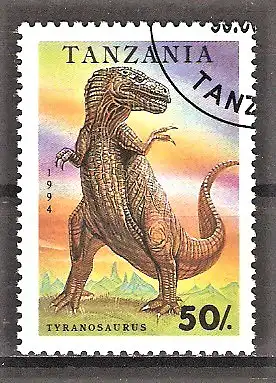 Briefmarke Tanzania Mi.Nr. 1768 o Tyrannosaurus