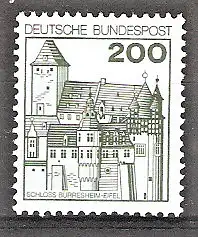 Briefmarke BRD Mi.Nr. 920 ** 200 Pf. Burgen und Schlösser 1977 / Schloss Bürresheim in der Eifel