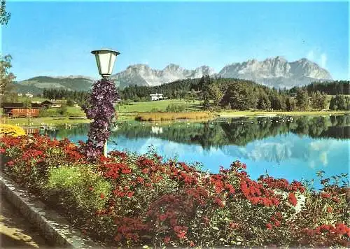 Ansichtskarte Österreich - Kitzbühel / Schwarzsee gegen Wilder Kaiser (1606)