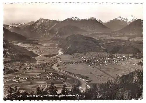 Ansichtskarte Österreich - Blick in das Obere Inntal mit Miemingerkette Tirol (2645)