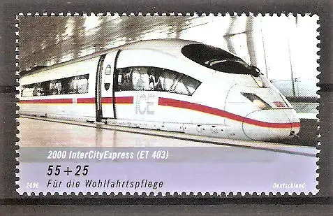 Briefmarke BRD Mi.Nr. 2561 ** Eisenbahnen in Deutschland 2006 / InterCityExpress ICE 403 (2000)