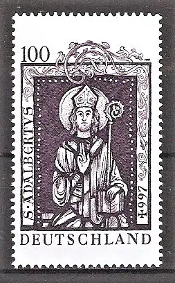 Briefmarke BRD Mi.Nr. 1914 ** 1000. Todestag des Heiligen Adalbert 1997 / Bischof von Prag, Apostel der Preußen und Märtyrer