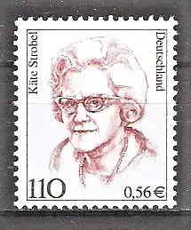 Briefmarke BRD Mi.Nr. 2150 ** 110 Pf./0,56€ Frauen der deutschen Geschichte 2000 / Käte Strobel - Politikerin