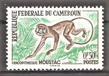 Briefmarke Kamerun Mi.Nr. 355 ** Blaumaul-Meerkatze (Ceropithecus cephus)