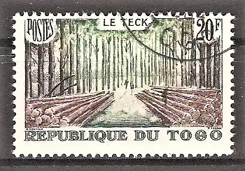 Briefmarke Togo Mi.Nr. 258 o Freimarken 1959 / Teakholz