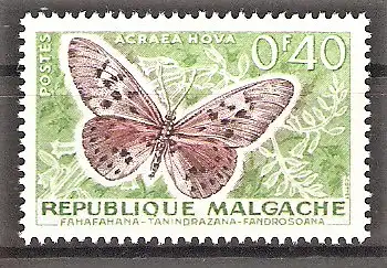 Briefmarke Madagaskar Mi.Nr. 446 ** Schmetterling (Acraea hova)
