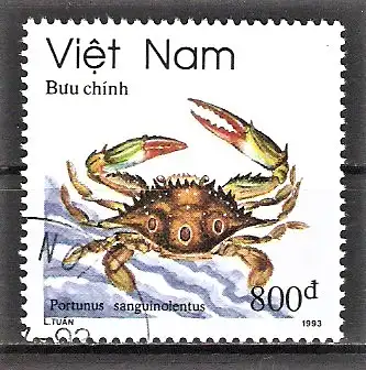 Briefmarke Vietnam Mi.Nr. 2550 o Drei-Punkte-Schwimmkrabbe