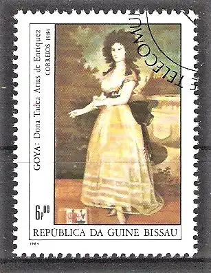 Briefmarke Guinea-Bissau Mi.Nr. 758 o ESPANA ’84 / "Dona Tadea Arias de Enriquez" von Francisco Goya