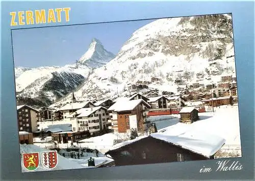 Ansichtskarte Schweiz - Zermatt mit Matterhorn im Wallis (2593)