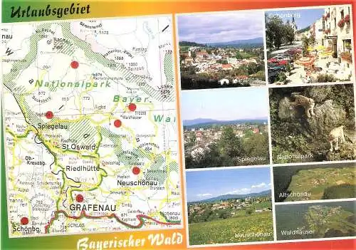 Ansichtskarte Deutschland - Urlaubsgebiet Bayerischer Wald - Mehrbildkarte (2330)
