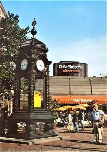 Ansichtskarte Deutschland - Hannover / Die neue Kröpcke-Uhr und Café Kröpcke (2476)