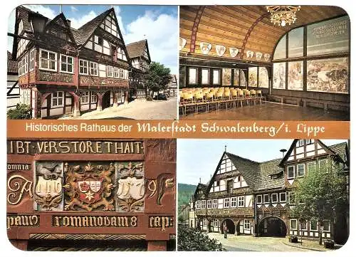 Ansichtskarte Deutschland - Schwalenberg / Historisches Rathaus (1712)