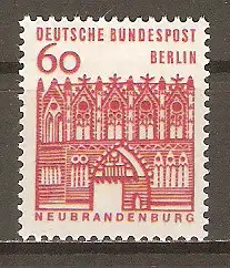 Briefmarke Berlin Mi.Nr. 247 ** 60 Pf. Kleine Bauwerke 1964 / Treptower Tor in Neubrandenburg #2024110