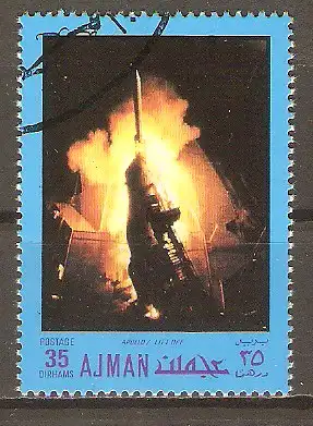 Briefmarke Ajman Mi.Nr. 606 A o Apollo- und Gemini-Programm 1970 / Start von Apollo 7 #2024320