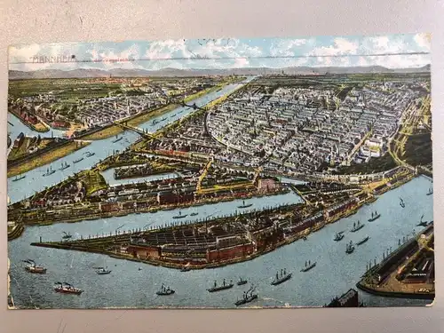 Mannheim mit Rhein und Neckar