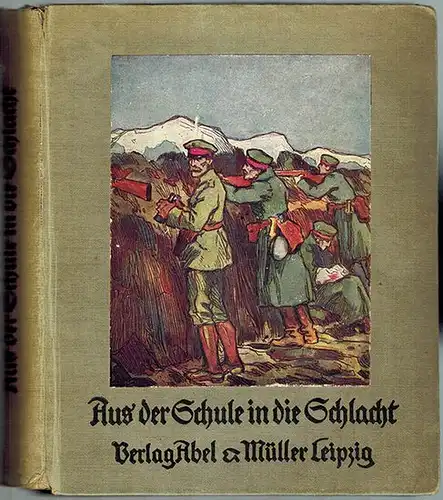 Bachmann, Reinhold: Aus der Schule in die Schlacht. Mit Buchschmuck und vielen Zeichnungen von Otto Ubbelohde. [= Neudeutsche Knabenbücher]
 Leipzig, Abel u. Müller, ohne Jahr [1915]. 