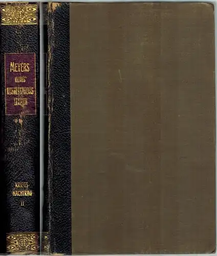 Meyers Kleines Konversations-Lexikon. Siebente, gänzlich neubearbeitete und vermehrte Auflage. Durch Ergänzungen erneuerte Ausgabe. Kriegsnachtrag. Zweiter Teil
 Leipzig und Wien, Bibliographisches Institut, 1917. 