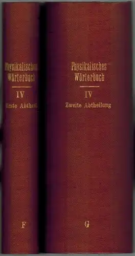 Gehler, Johann Samuel Traugott: Physikalisches Wörterbuch, neu bearbeitet von Brandes. Gmelin. Horner. Muncke. Pfaff. Vierter Band. Erste Abtheilung. F. Mit Kupfertafeln I bis IX [hier...