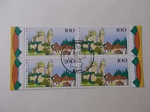 Bund Nr 1807 4er Block Ersttag-Sonderstempel