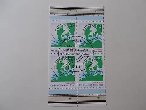 Bund Nr 1802 4er Block Ersttag-Sonderstempel