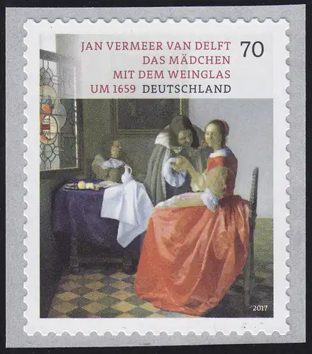 3280 Jan Vermeer van Delft - Mädchen mit Weinglas, selbstklebend **