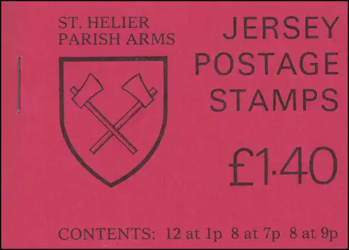Jersey Markenheftchen 0-21, St. Helier Parish Arms, **