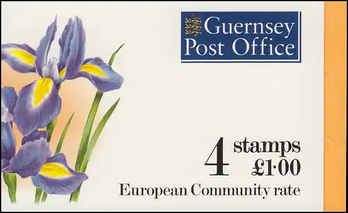 Guernsey Markenheftchen 0-13 Blumen - Iris Ideal 1994 **