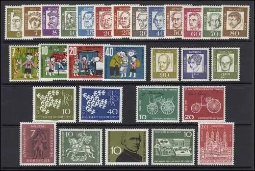 346-374 année fédérale 1961 complète, frais de port **