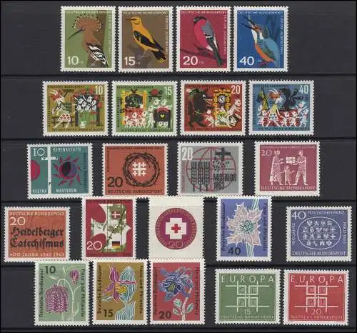 390-411 année fédérale 1963 complète, frais de port **