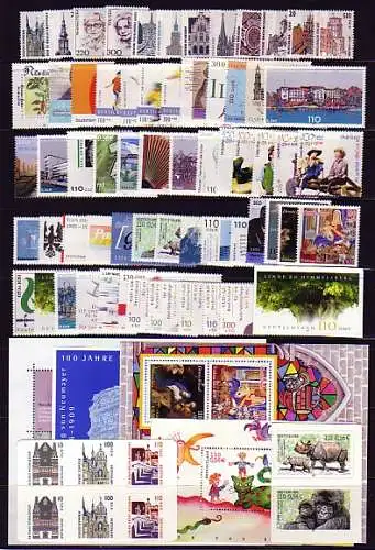 2156-2230 Deutschland Bund-Jahrgang 2001 komplett postfrisch **