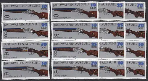 2376-2381 Armes de chasse de Suhl, 12 tirages et 6 Ezm, set frais de port **