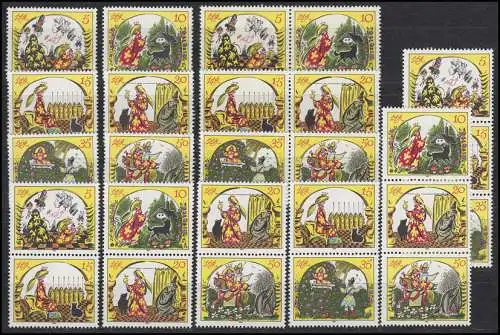 2914-2919 Russisches Märchen 1984, 9 ZD + 6 Ezm, Set postfrisch