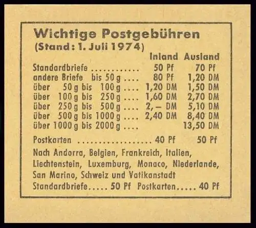 19b MH Prévention des accidents 1974 - RLV I, frais de port **