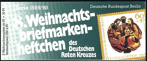 DRK/Weihnachten 1989/90 8. MH Anbetung der Könige 60 Pf, 5x859, ESSt Berlin