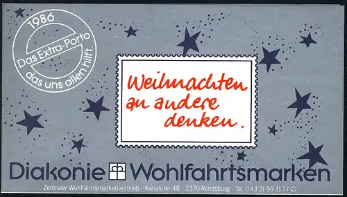 Diakonie/Weihnachten 1986 Anbetung der Könige 50 Pf, 5x769, postfrisch