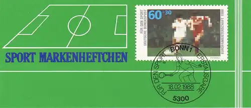 Sport 1988 Fußball 60 Pf, 6x1353, ESSt Bonn