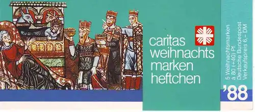 Caritas/Weihnachten 1988 Geburt Christi 80 Pf, 5x1396, postfrisch