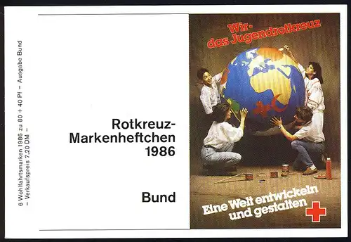 DRK/Wofa 1986 Gläser - Pokal 80 Pf, 6x1298, postfrisch