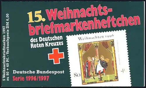 DRK/Weihnachten 1996/97 Heilige Drei Könige 80 Pf, 5x1891 15.MH **