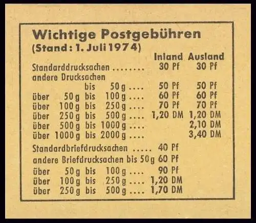 18c MH Accident 1974, RLV I, frais de port