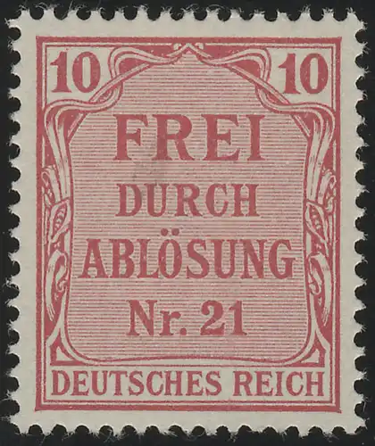 4 Ablösung Nr. 21, 10 Pf **