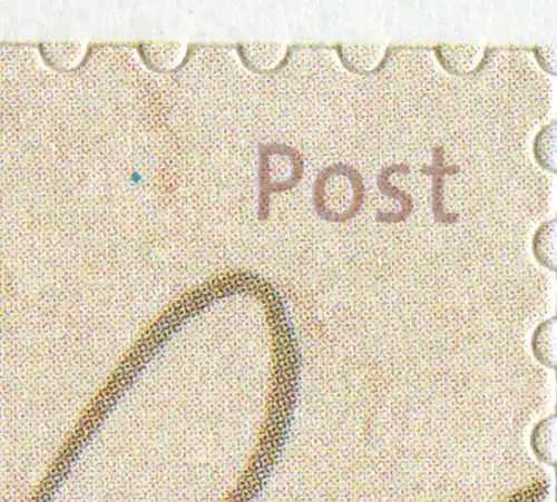 51aI MH Rosengruß/sk mit PLF I blauer Fleck links von POST, Feld 10, **