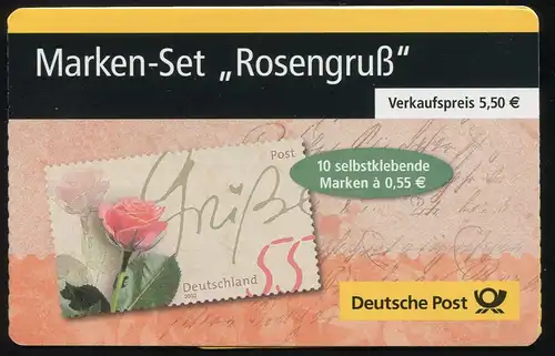 51aI MH Rosengruß/sk mit PLF I blauer Fleck links von POST, Feld 10, **