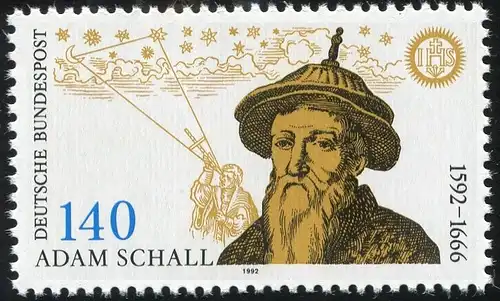 1607 Schall von Bell: schwarzer Tropfen im Himmel links vom Helm, **