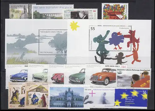 2305-2373 Allemagne année nationale 2003 complète, frais de port **