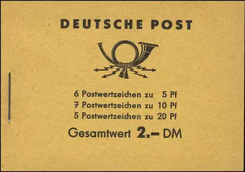 MH 3b1.1 Fünfjahrplan 1961 mit 2 PLF Fleck im Bogen der 5 und verbundene 2, **