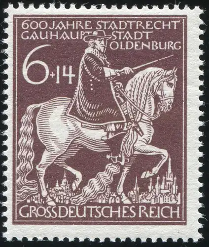 907IV Oldenburg 1945: gebrochenes Schwert, Feld 18, **