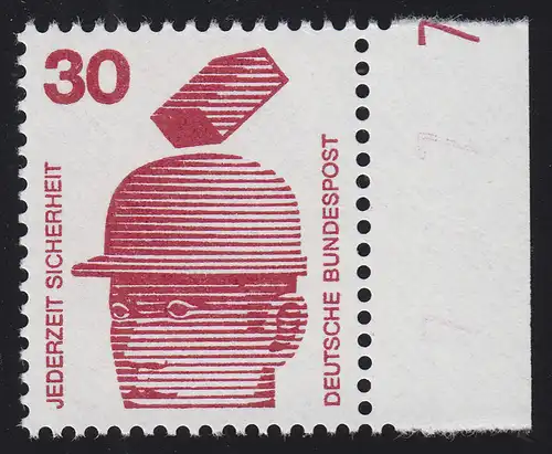 698 Prévention 30 Pf ** DZ 7, marque unique